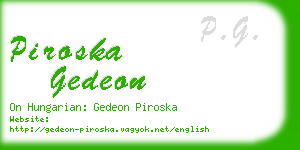 piroska gedeon business card